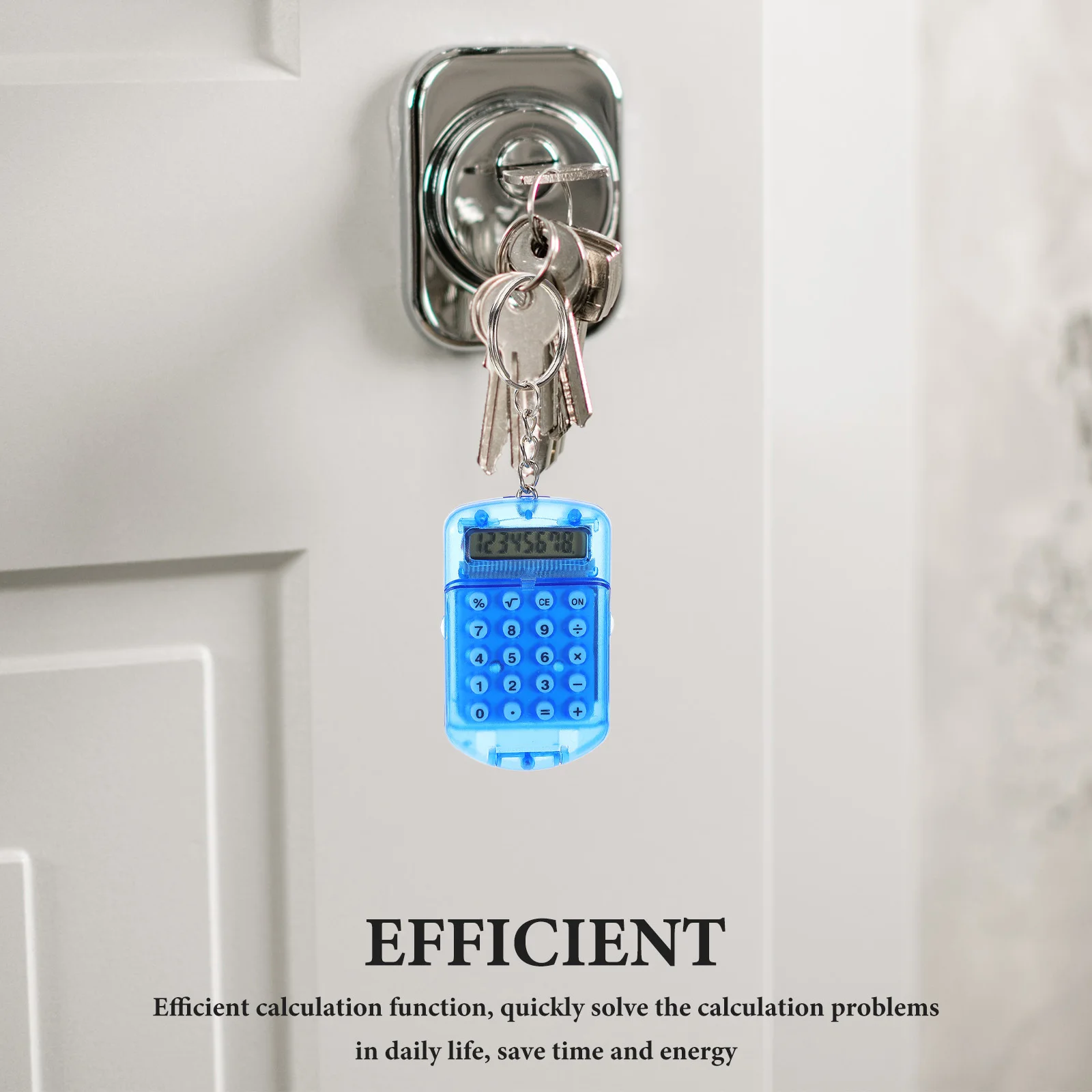 

3Pcs Mini Transparent Cartoon Calculator Portable Keychain for Students Pocket Size School Supplies