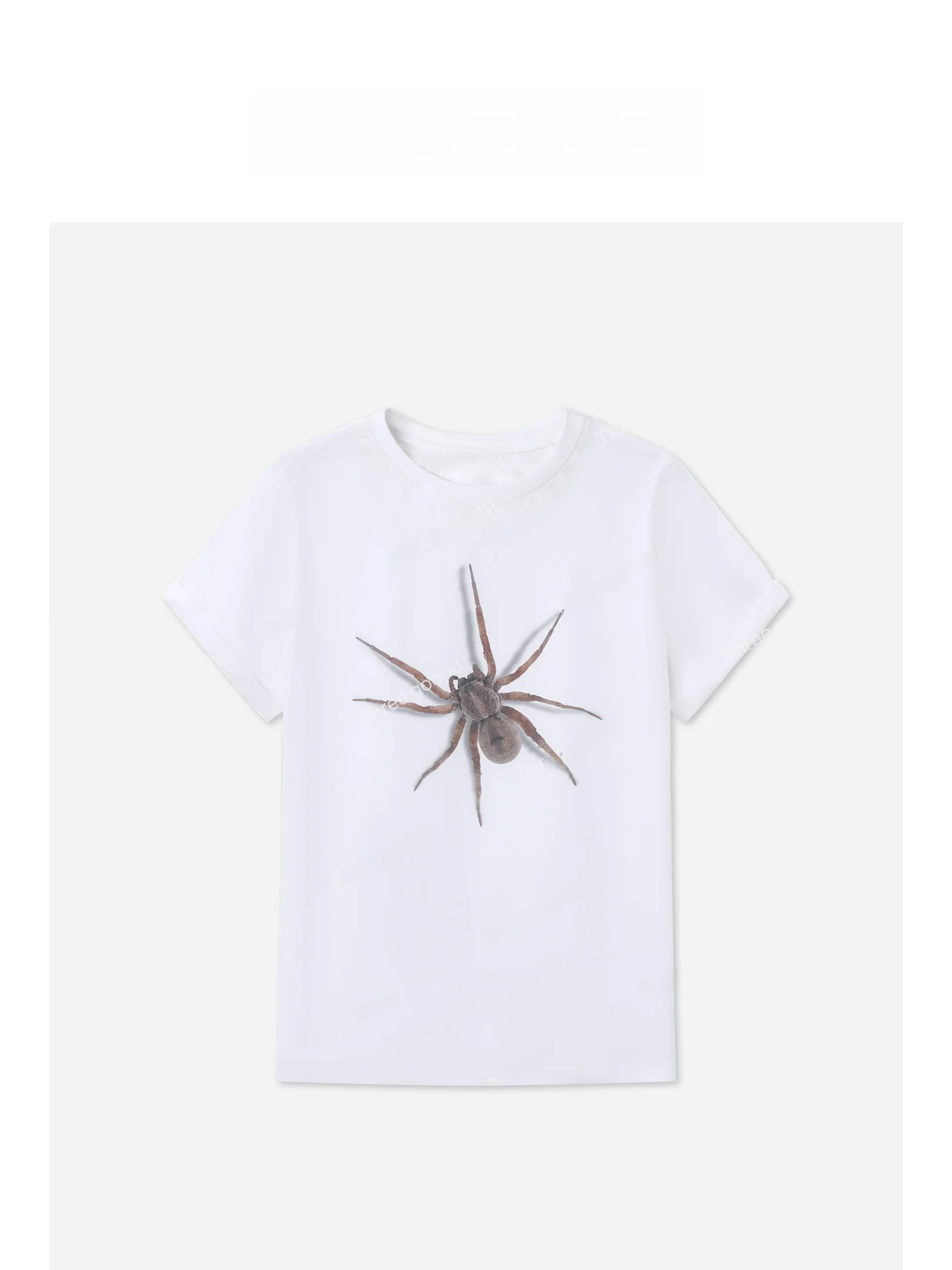 

Женская футболка Tee Goood Casual Loose Spider с коротким рукавом, модный принт, 100% хлопок, круглый вырез, стандартная длина