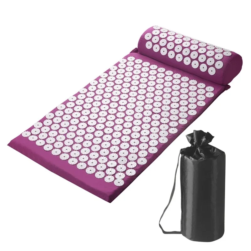 Yoga Acupoint Massage Pad Neck, Back, and Foot Massage Household Massger Pillow For Home Purple