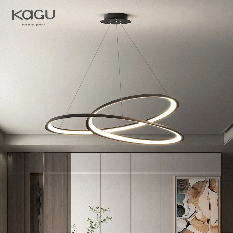 Circular chandelier Black/White For Living room Dining Room Kitchen Room round Shape Chandelier Lighting Fixtures Indoor lightin