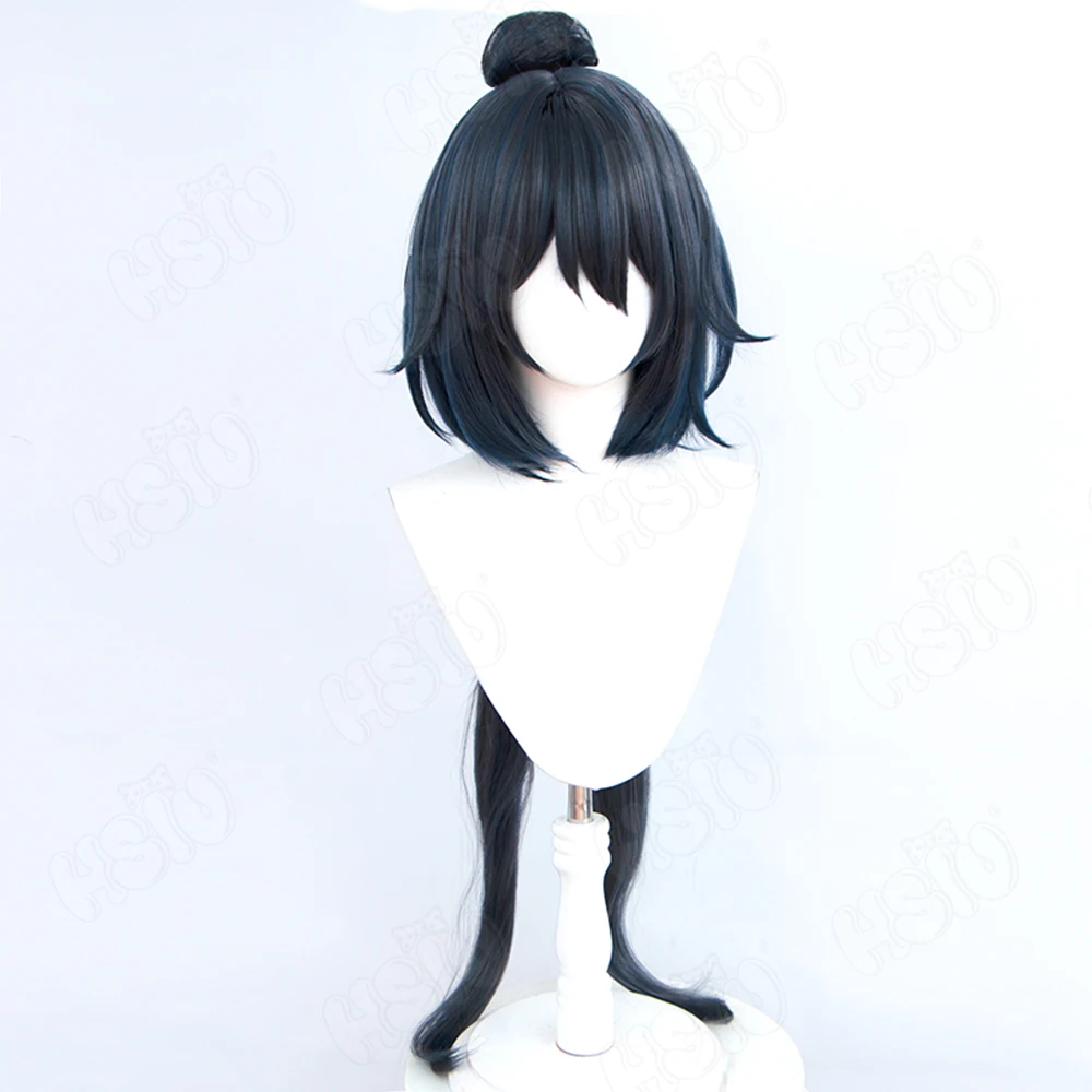 Game Honkai Star Rail Yunli Cosplay Wig Black and Blue Mixed Color Long Hair Game cosplay Wig anime cosplay Wig