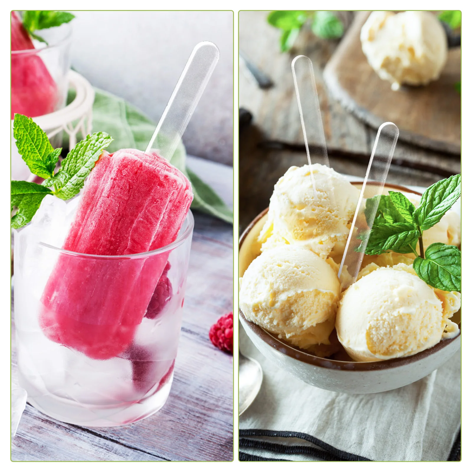 

30 Pcs Acrylic Ice Cream Sticks Clear Cakesicle Craft Supplies Mini Popsicle Sticks For Food Projects Kitchen Bar Tools