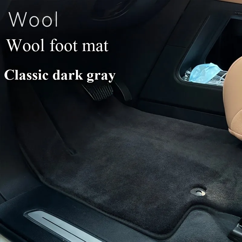 Wool Car Floor Mats Waterproof Auto Carpets Non‑slip Vehicle Foot Pads For Car Interior Protection
