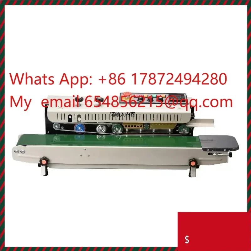 FR1000 Horizontal Continuous Band Sealer – Automatic Plastic Bag Packing Sealer for Industrial Packaging