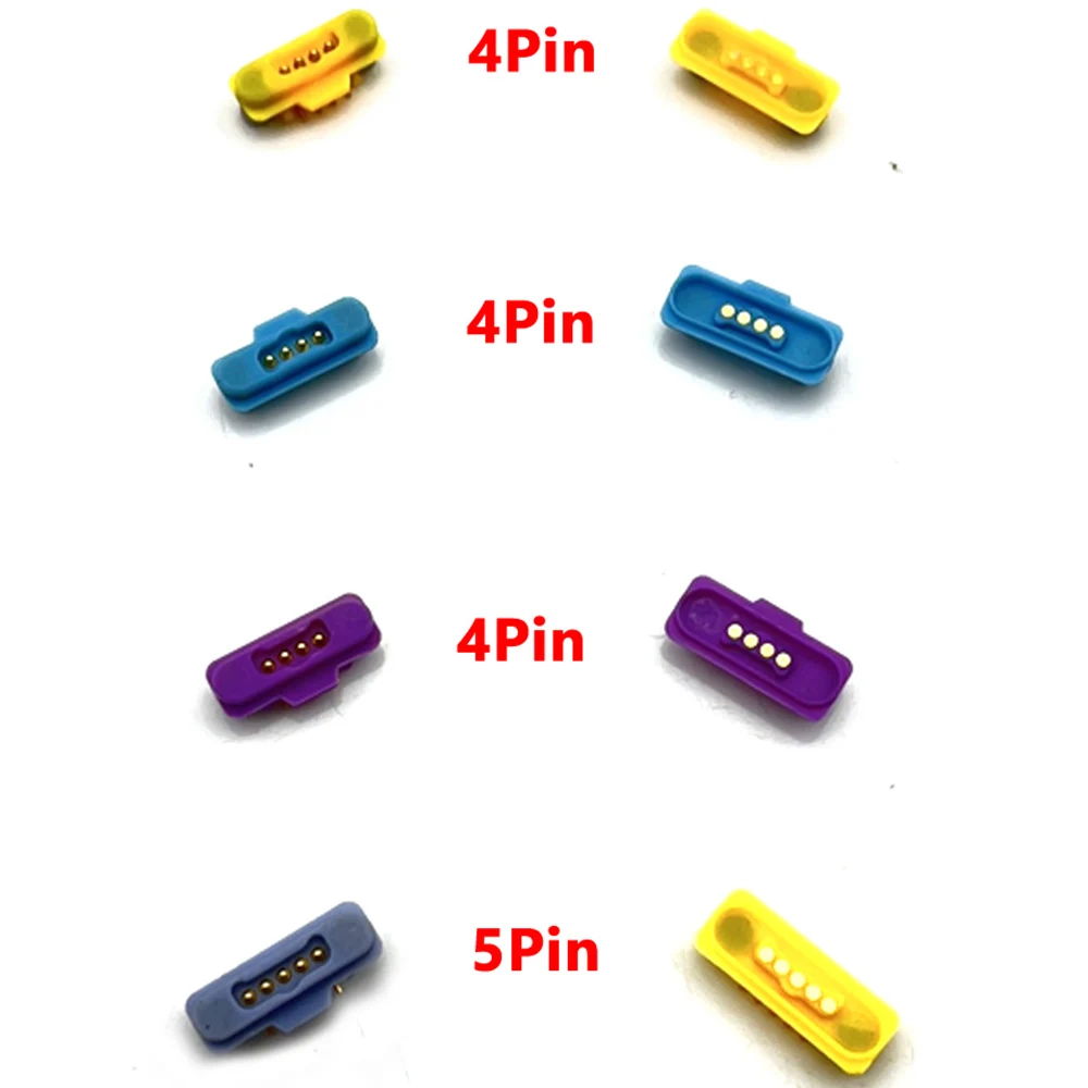 Concave convex anti misoperation 4pin magnetic charging signal data transmission magnetic connection4p square magnetic connector