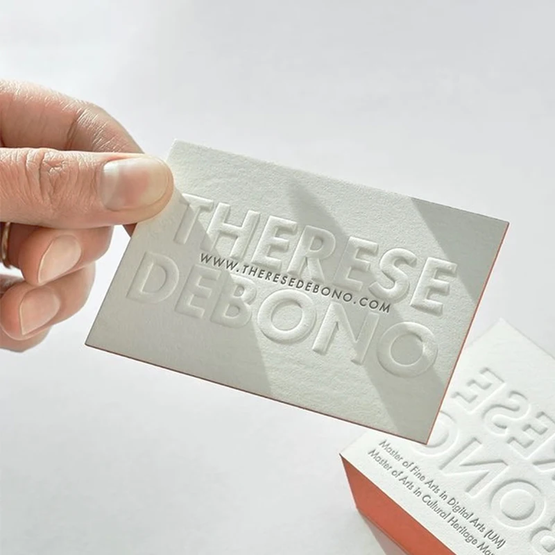 Custom Business Card 9x5.4cm 700gsm Double Triple Paper Personalized Good Quality Printing Hot Stamping Debossed Embossed