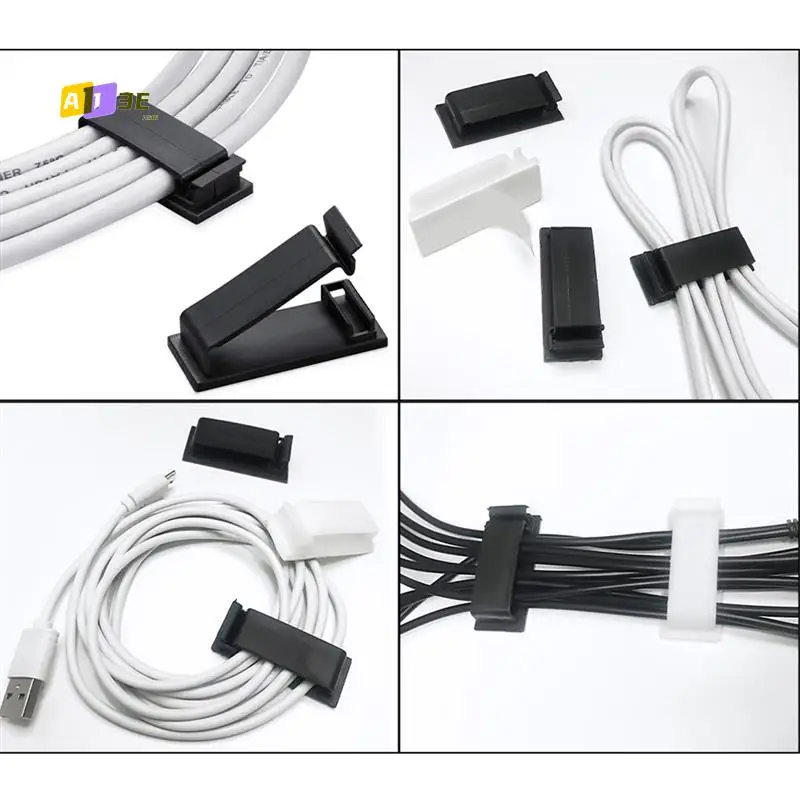 

A13E-Acrylic Backed Cable Organizer Plug Cable Fixer Self-Adhesive Storage Hole-Free Multifunctional Cable Organizer