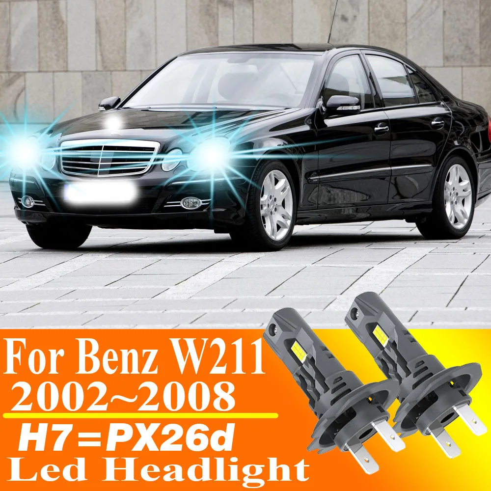 2x H7 Led PX26d Für Mercedes Benz W211 2002 ~ 2008 Scheinwerfer Canbus High Power Auto Birne Auto Nebel lichter Moto Turbo Diode Lampe 12v