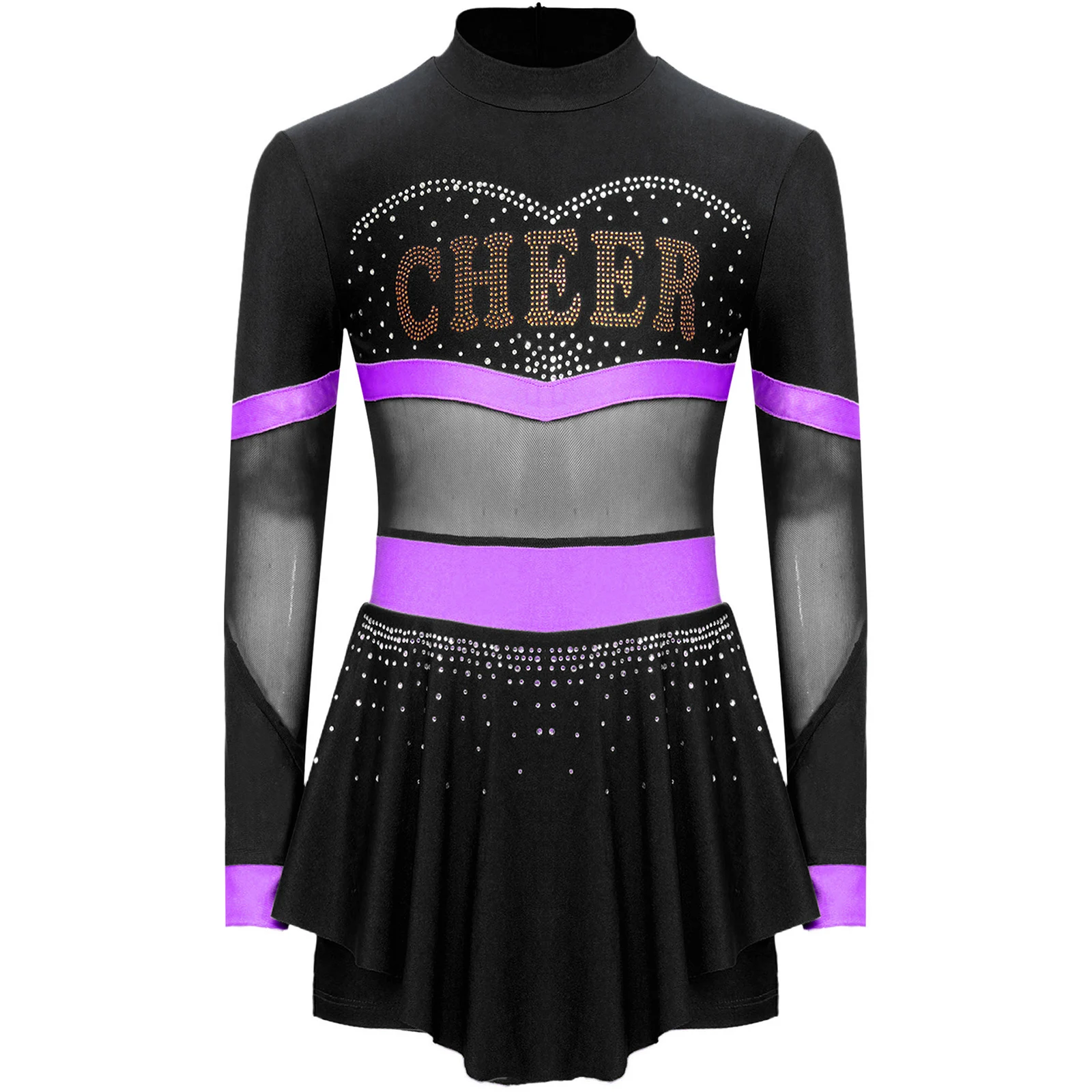 Girls Cheerleading Dress Children Cheerleader Costumes Teens Cheering Team Sports Game Cheer Dance Outfits Dancewear Teamwear
