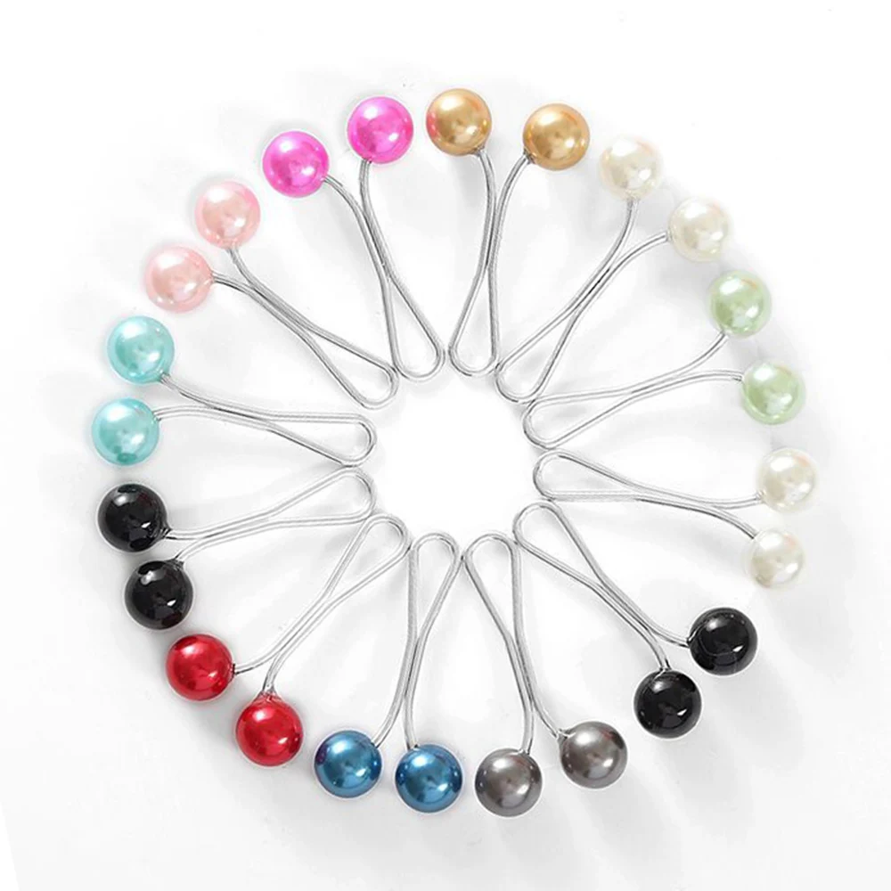 12 teile/los Drop Perlen Pins Muslimische Frauen Schal Schal Clips Dame Schals Hijab Für Frauen Perle Brosche Pin Multicolor Hijab clips