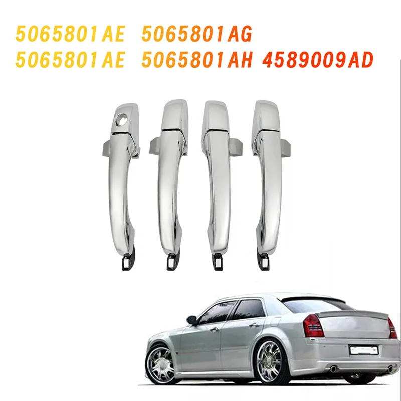

Classy-4Pcs/Set Exterior Outside Door Handle 5065801AE 5065801AG For Chrysler 300/300C 05-10 Chrome Door Handle 4589009AH