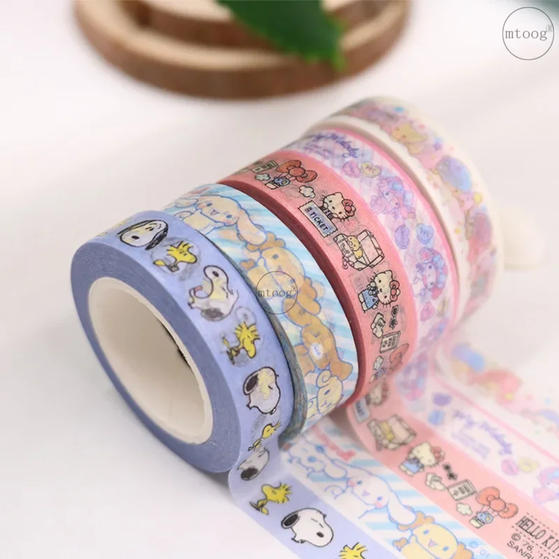 10M Cartoon Anime Sanrio Hello Kitty Cinnamoroll Little Twin Star DIY Washi Bronzing Tape