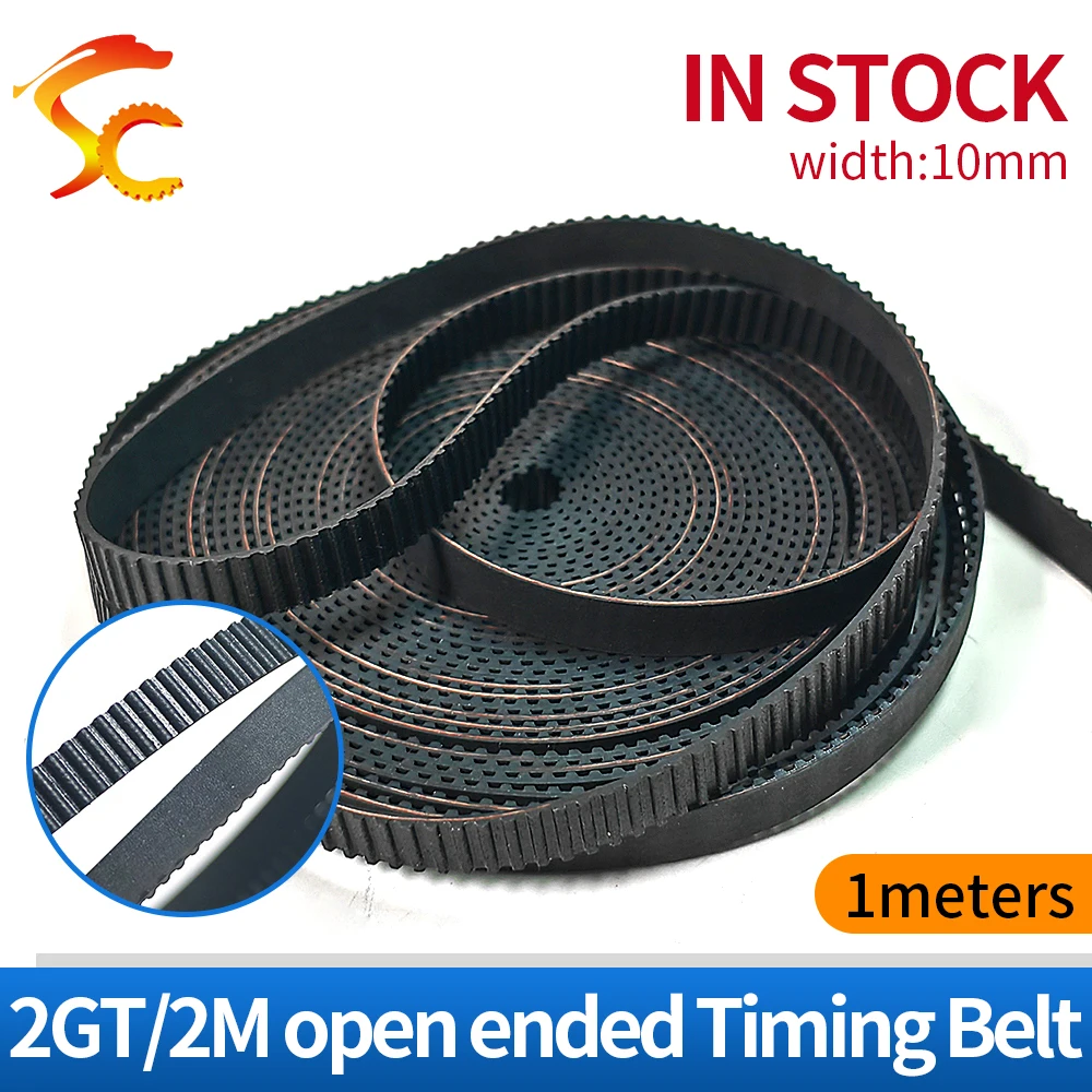 

1meters GT2 10mm open timing belt width 10mm 2GT 10mm Rubber belt for 3D printer