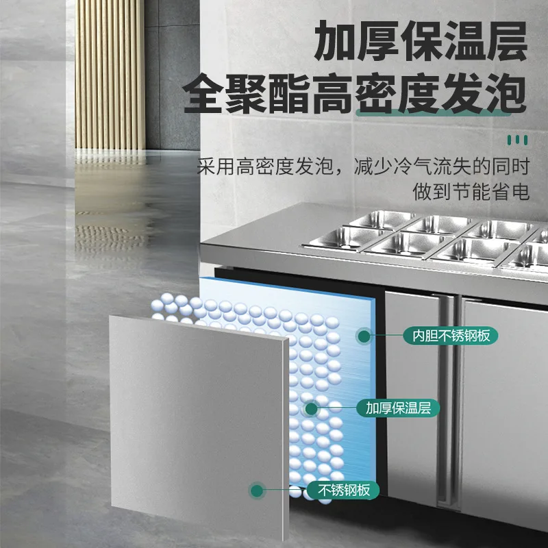 

Exquisite craftsmanship Air-cooled salad freezer for Taiwanese merchants, refrigerated display cabinet