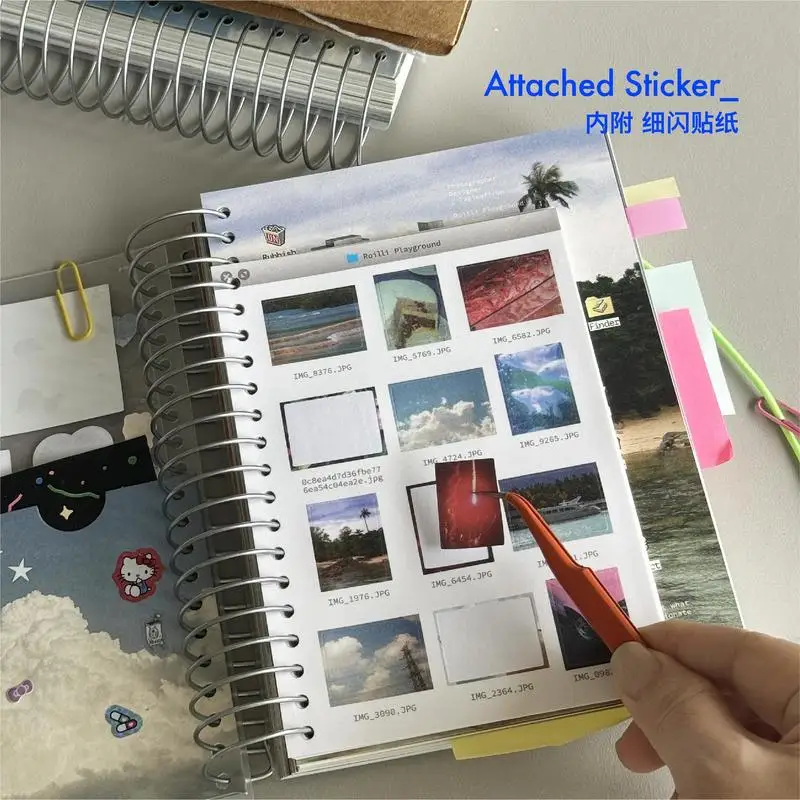 Century End Cyber Elements Handbook B6 Full Color Photography Stickers Notebook Fashion Personalized Diary Friends Birthday Gift