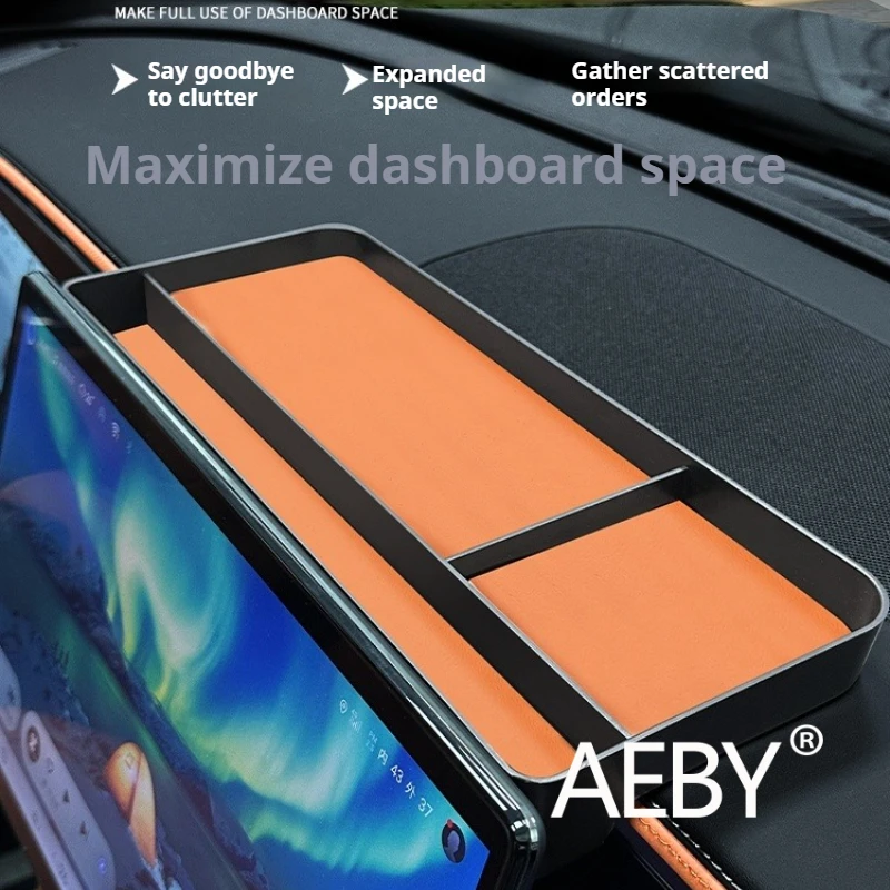 AEBY Für BYD Sealion 7 2024 Auto Center Konsole Organizer Dashboard Bildschirm Hinten Lagerung Box Anti-Slip Innen Zubehör