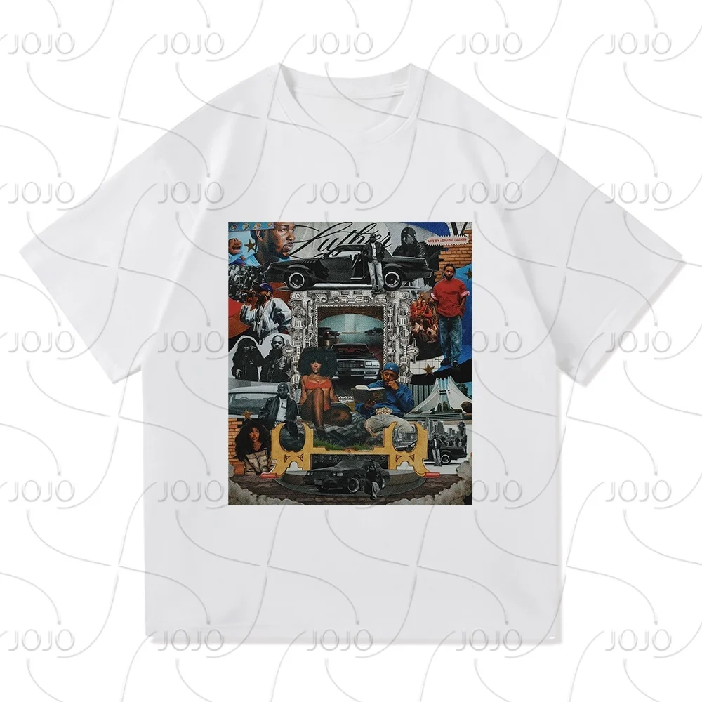 كندريك لامار SZA لوثر التي شيرت 2025 موضة الرجال/النساء الملابس Shiz جامعة الخريجين الملابس الهيب هوب تي شيرت للأيام الهدايا #2