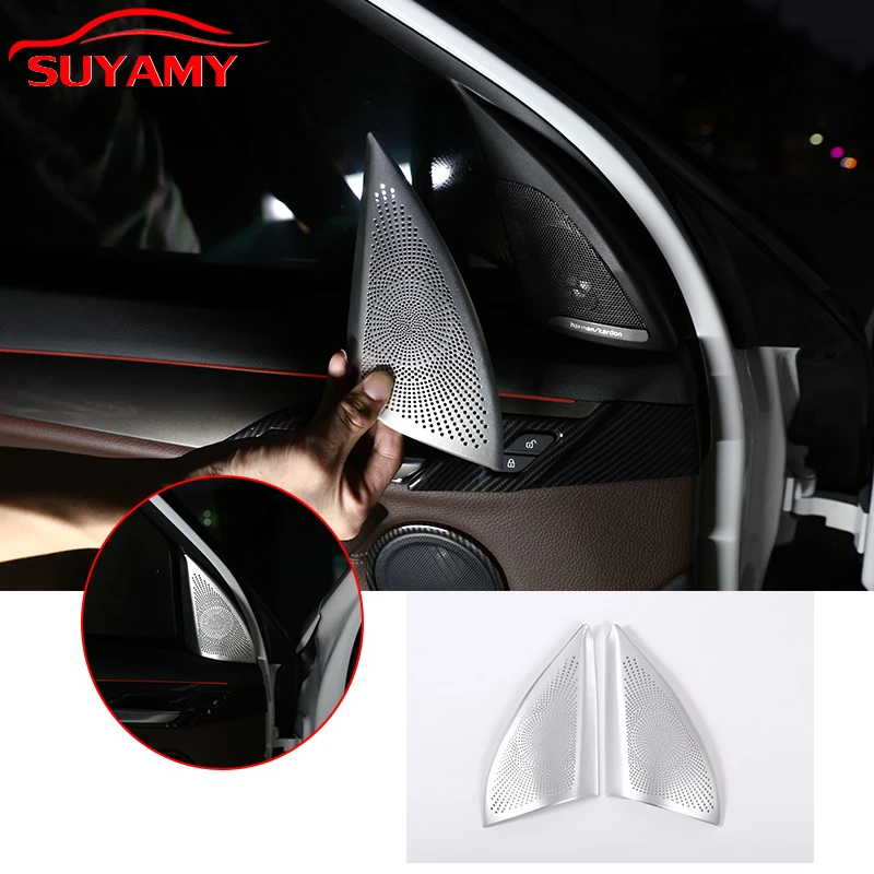 

For BMW X1 F48 2016 2017 2018 2019 2020 2021 Car Styling Car Door Stereo Speaker Tweeter Covers Stickers Trim Auto Accessories