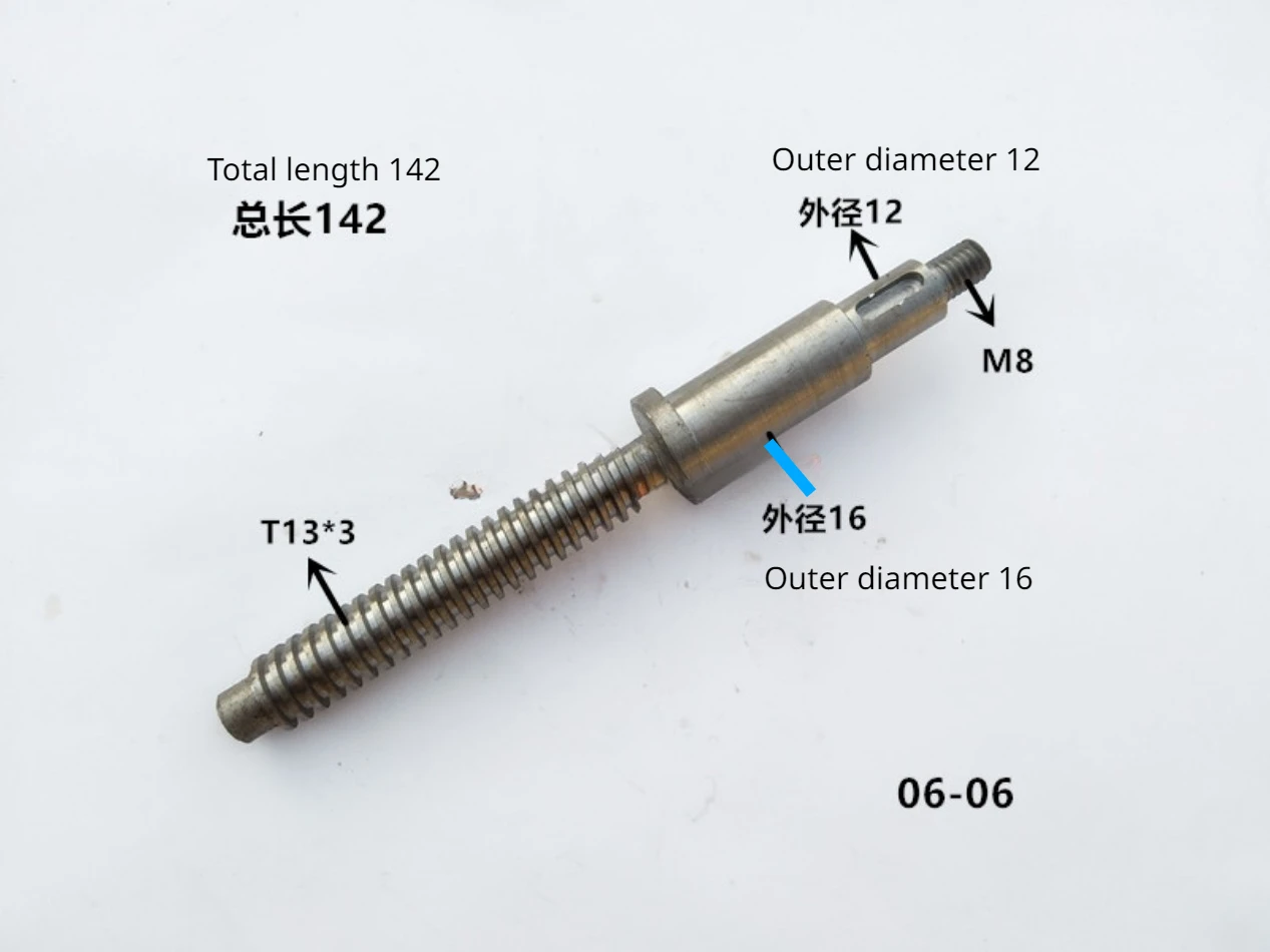 C0630 C0630A Tailstock Spindle Sleeve Inside Hole Morse 2# OD 32/34*140mm Tail Screw Nut T13*3mm Lathe Accessories