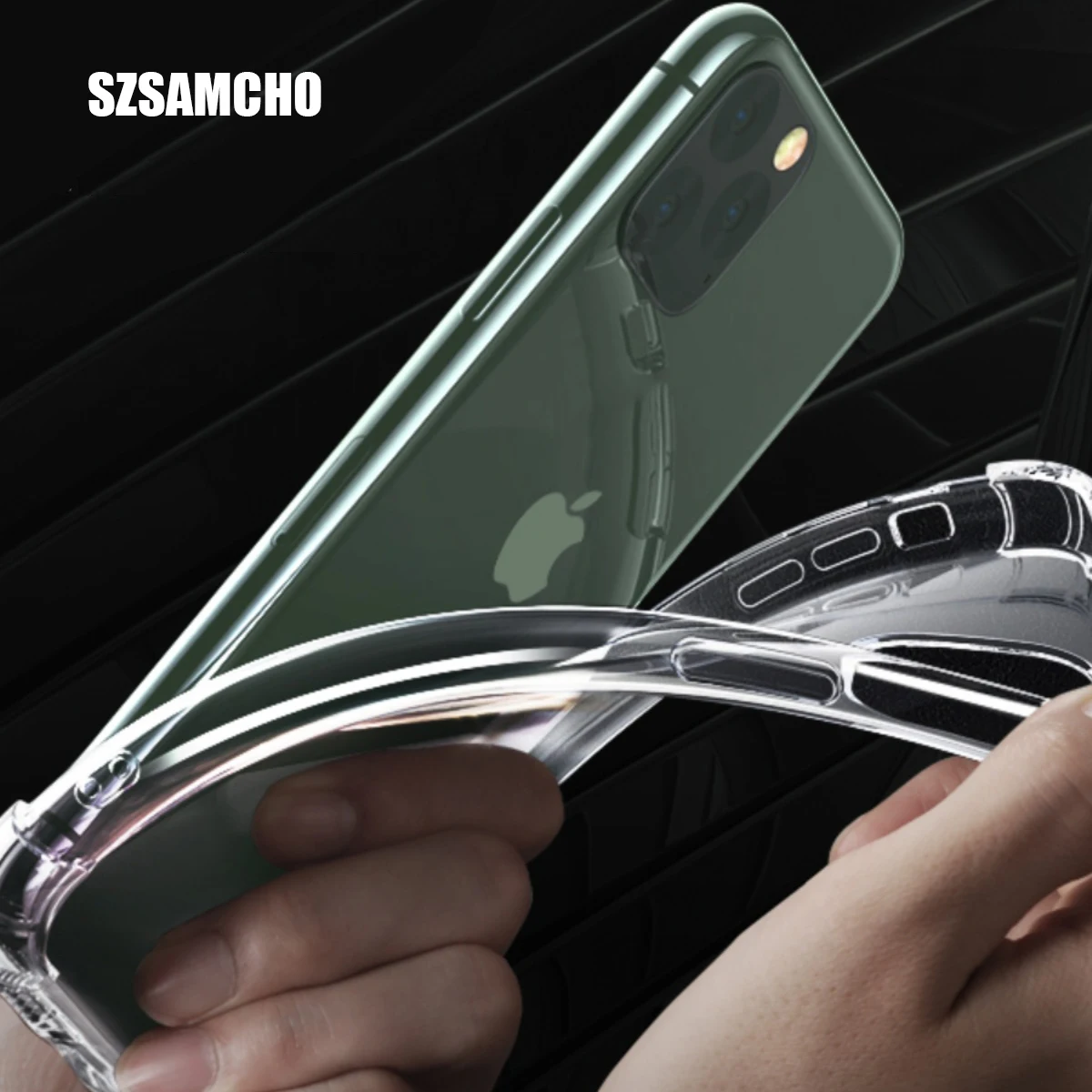 Transparent Silicone case Four corner anti drop case TPU For iPhone 15  14 Apple 13 all inclusive 12  11  ProMax XR Back Cover