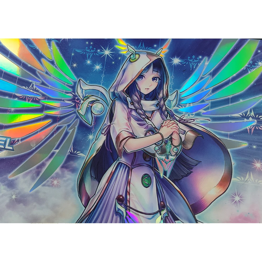 2mm YGO Diviner of the Herald Foil Holographic Shinny Holo Playmat Collection Board Game Trading Cards Mat Mouse Pad Storage Bag