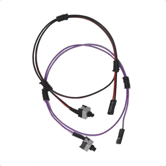 

Reset Motherboard Cable Desktop Computer PC Case Power Button SW Switch Power Cord Cable Re-start Switch Cable for Mining