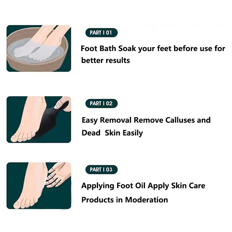 Fußfeile, professionelle Raspel, Ferse gebogene Reibe, harte abgestorbene Haut, Hornhautentferner, grobe und feine Seiten, Fußpflege-Werkzeuge