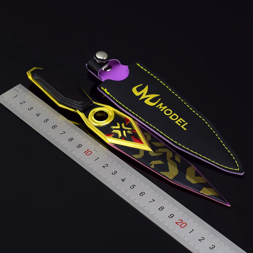 22 centimetri Valorant Champions 2023 Kunai Girevole Periferiche di Gioco All-metallo ninja Arti Armi Katana Giocattoli Cosplay Prop Giocattolo Coltello