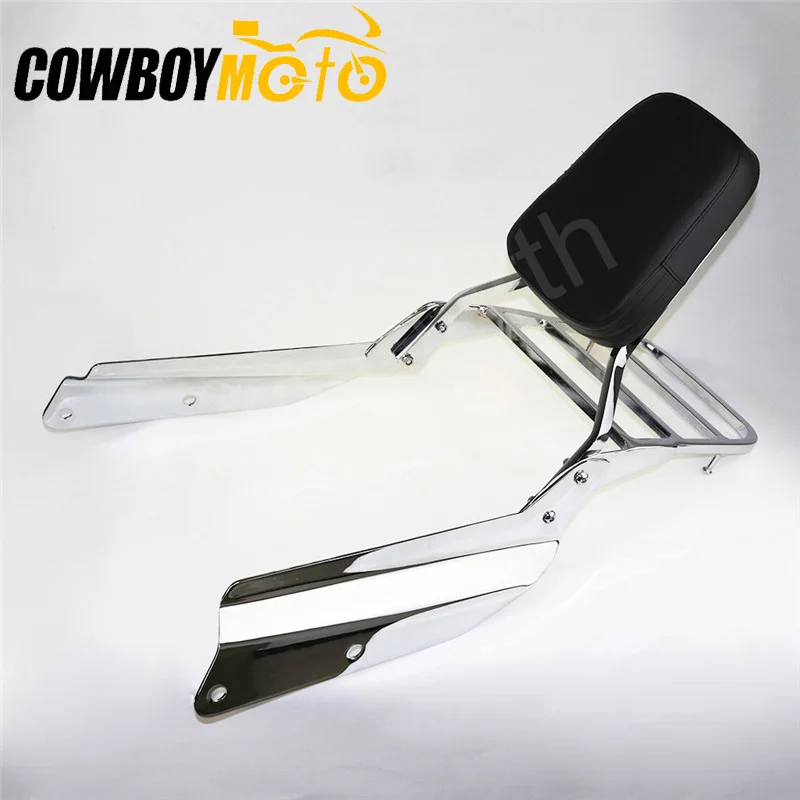 Chrome Rear Sissy Bar Backrest Luggage Rack For Honda VTX1300N VTX1300R VTX1300S 2003-2006, VTX1800N VTX1800R VTX1800S 2002-2008