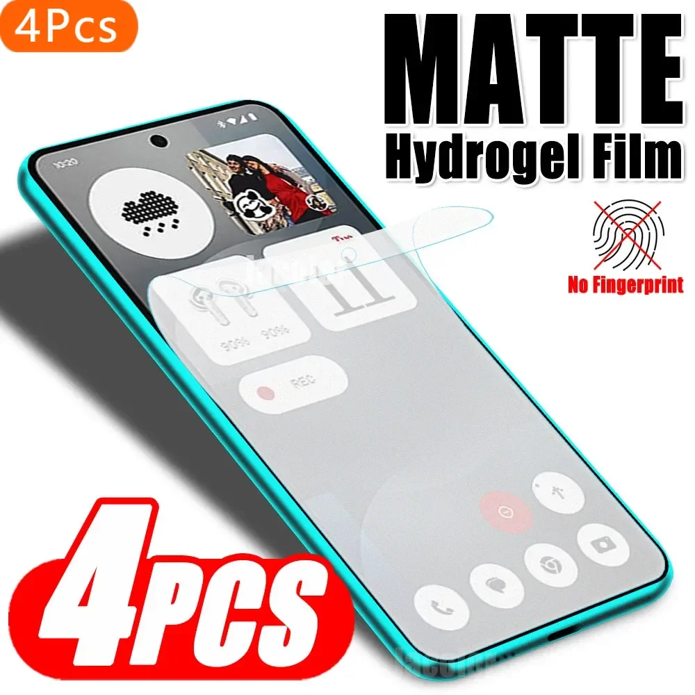 4 قطعة واقي شاشة غير لامع لهاتف لا شيء (3a) (2a) (2) (1) فيلم هيدروجيل بلوري لهاتف لا شيء 3 A 2 فيلم ناعم