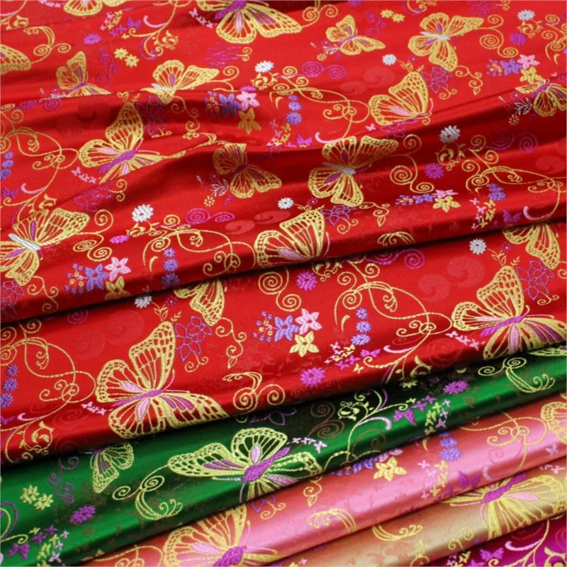 

Chinese-style cheongsam formal dress children's wear silk fabric decoration hand-woven jacquard brocade