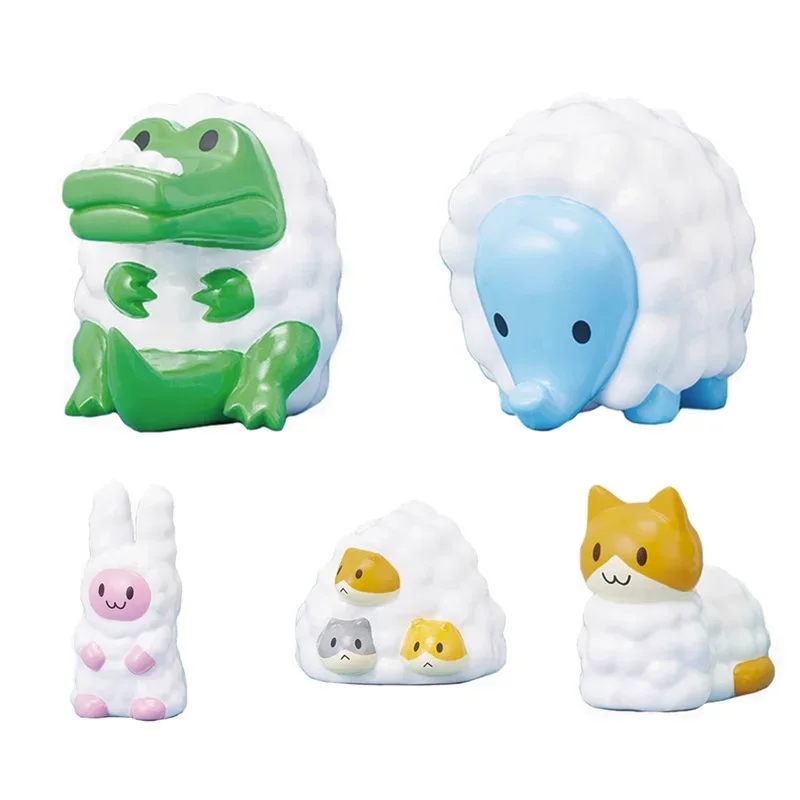 Bushiroad Gashapon Capsule Toys Figure Cute Pet Animal Bath Bubble Hamster Elephant Cat Cayman Figurine Anime Kawaii Gachapon