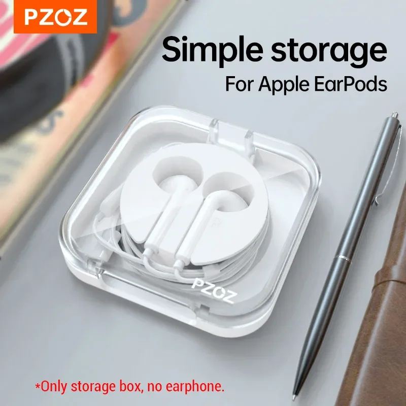 

PZOZ для наушников Apple EarPods коробка для хранения наушников Apple чехол для проводных наушников Портативная сумка для наушников apple earpods