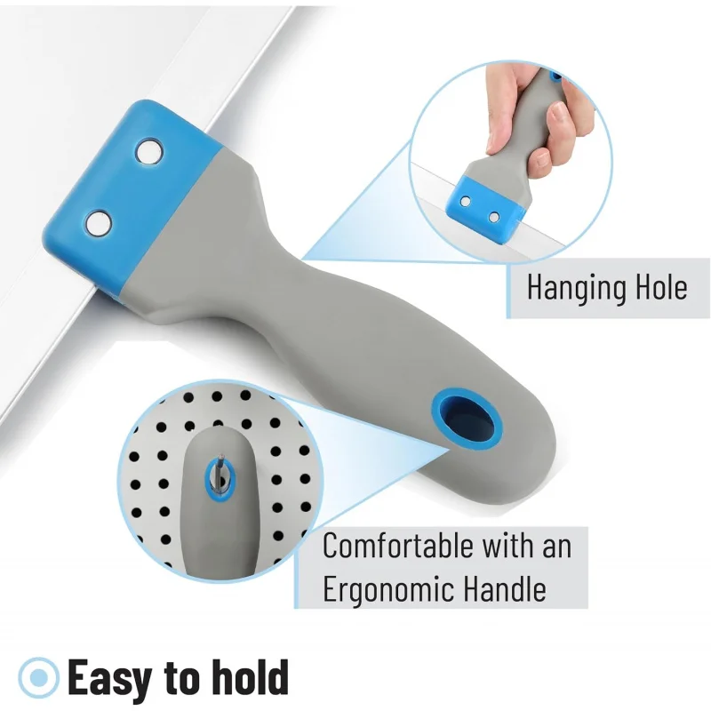 Faca para afiar, 8 polegadas, faca para afiar drywall de aço inoxidável, alça macia