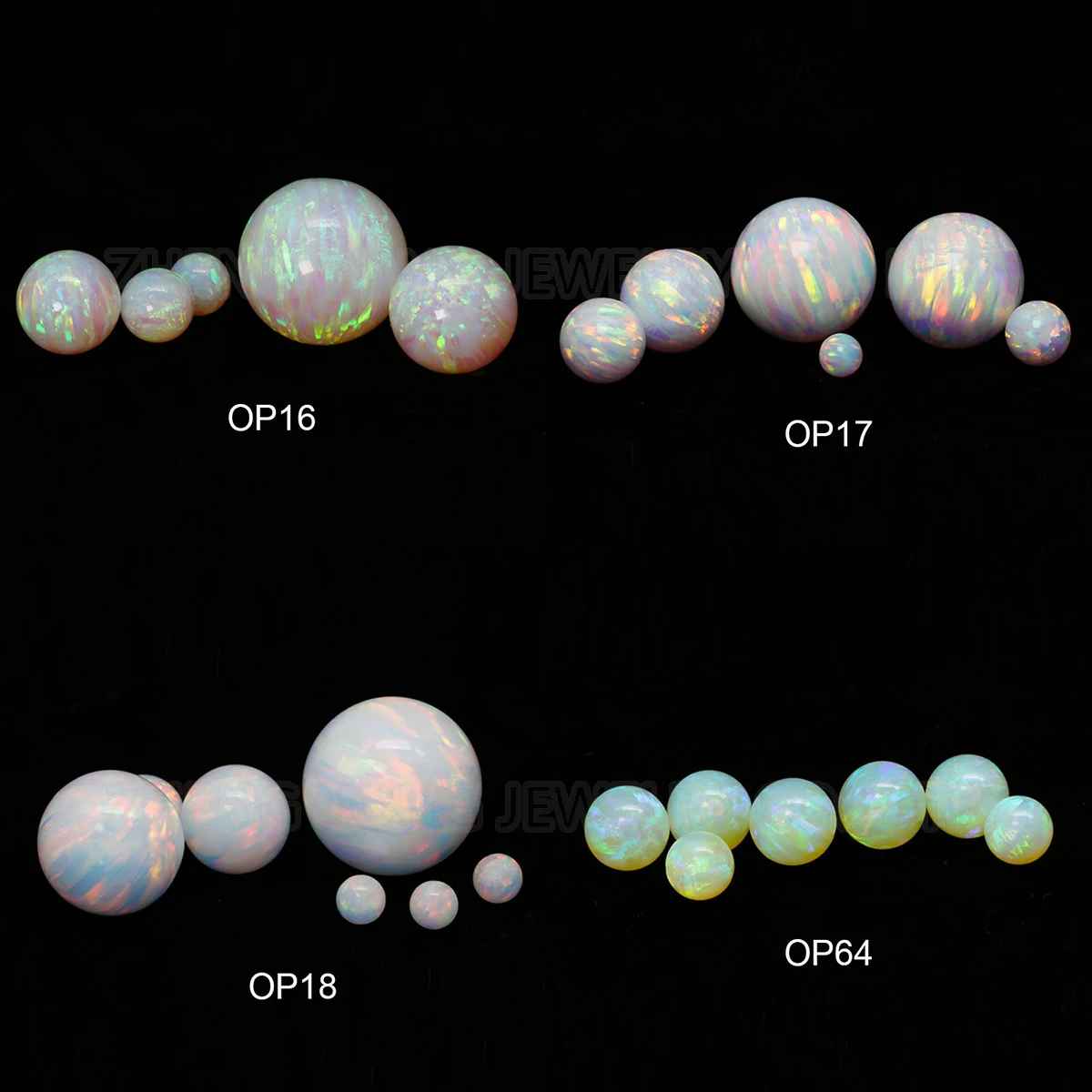 

20/50pcs White Fire Opal Beads for Jewelry Making 2mm--8mm Synthetic White Opal Full/half/no Hole Ball