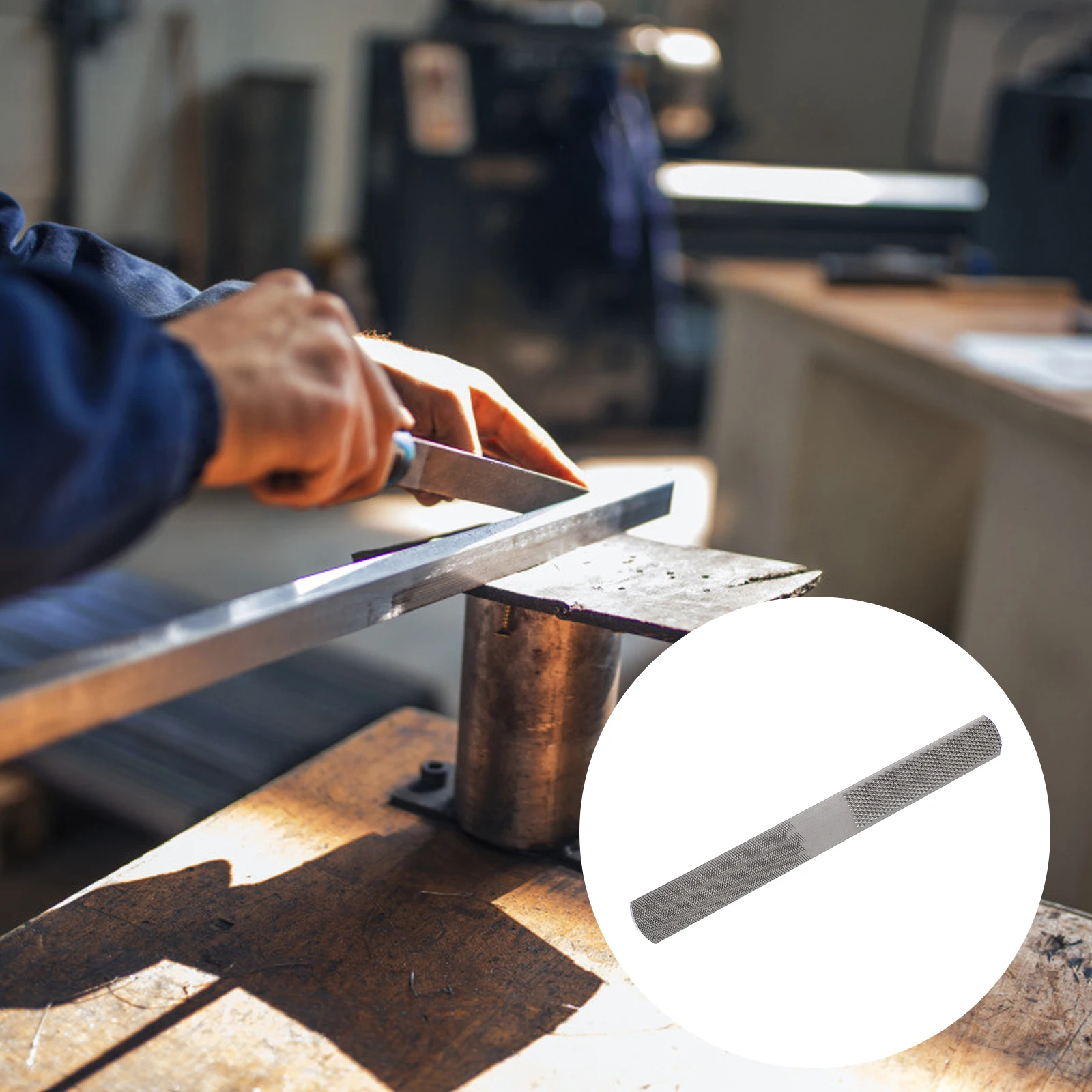 

4 in 1 Rasp File Steel Woodworking Tool Multi-Purpose Durable High Strength Efficient Design Long Service Wood File