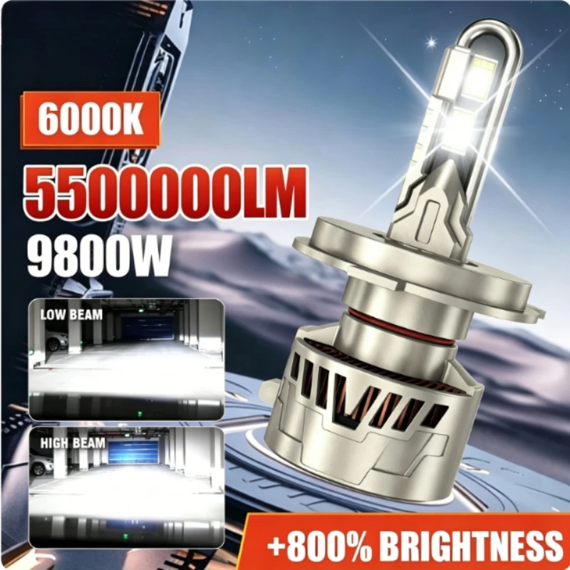 ACTVTCA 9800W H4 H7 LED Headlight Canbus H1 H8 H9 H11 9005 9006  HB3 HB4 5500000LM Car Fog Lamp 9012 LED Bulbs 6000K 12V 24V