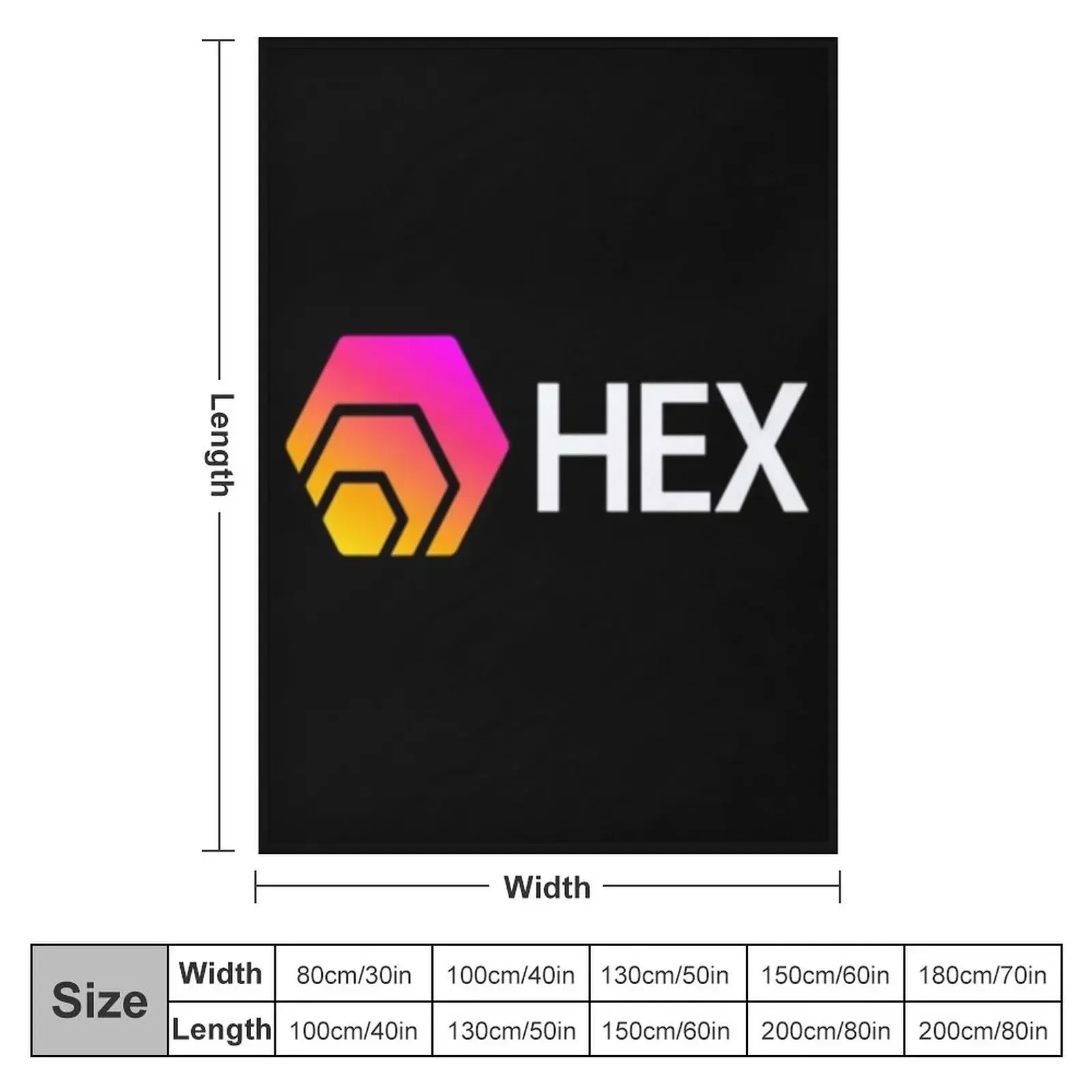 HEX Crypto Hexagon Logo Throw Blanket Sofa Flannel Blankets