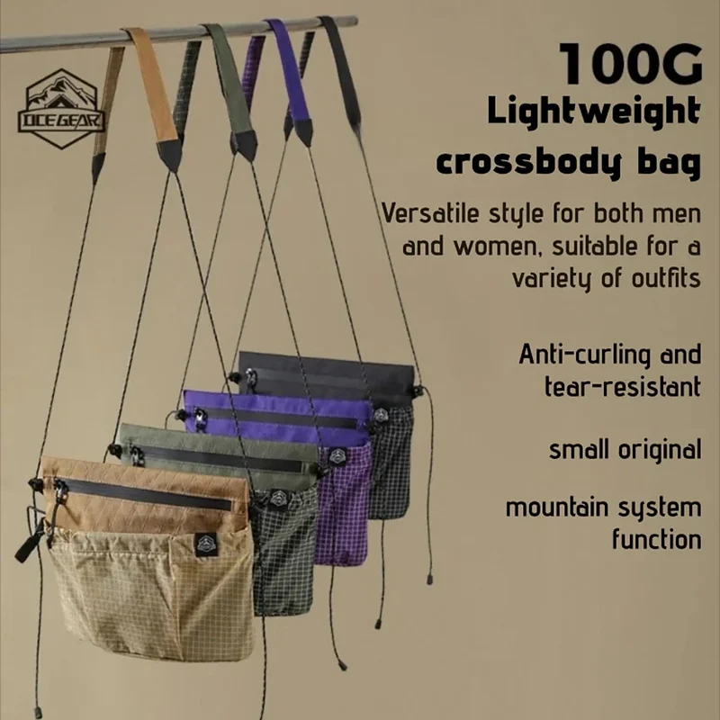 حقيبة كروس خفيفة الوزن مقاومة للماء X Pac نايلون Ripstop حقيبة كتف صغيرة بحزام قابل للتعديل للسفر والمشي لمسافات طويلة وحقيبة حبال يومية #1