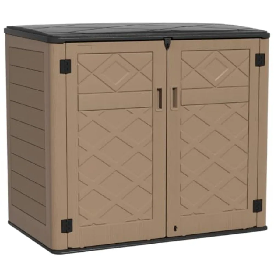 Larger Outdoor Storage Shed Weather Resistance, Resin Sheds and Outdoor Storage for Garden, Patios, Backyards, Tool Shed for Ga