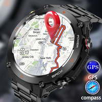 SENBONO Real GPS Smartwatch Men Bluetooth Call Compass 650mAh Fitness Traker Sport 1.45-inch Ultra Smart Watch for Android IOS