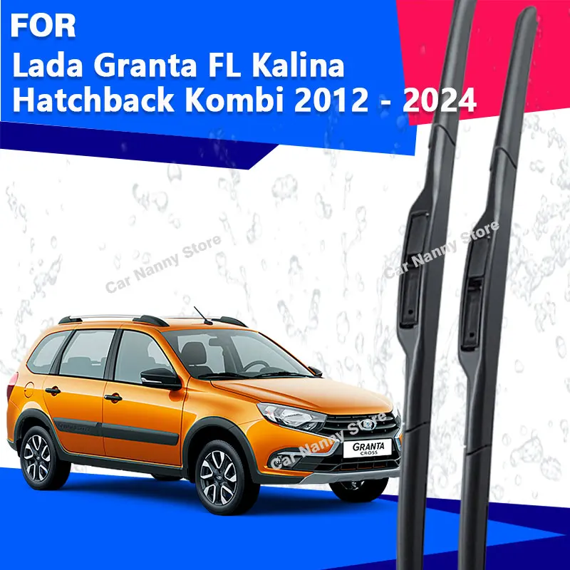 

Щетки лобового стекла для Lada Granta FL Kalina Hatchback Kombi 2012-2024, автомобильные дворники, резиновая полоса, мягкие стеклоочистители