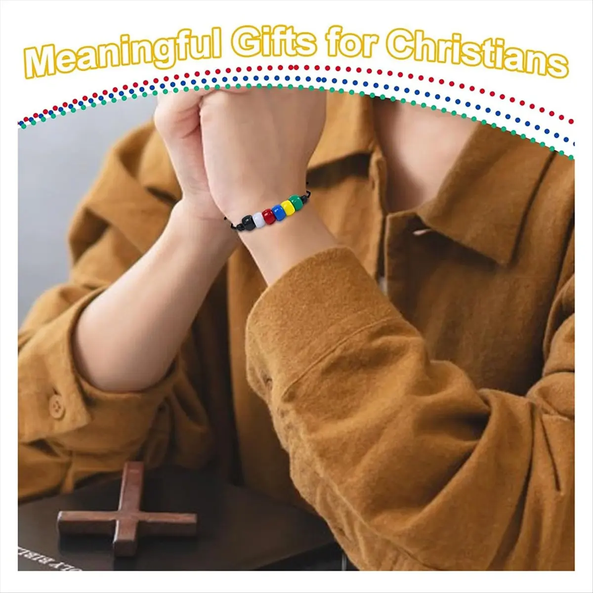 kuaishan 2100pcs Beaded Bracelet Making Kit School Crafts Holiday Bible School Supplies Religious Crafts