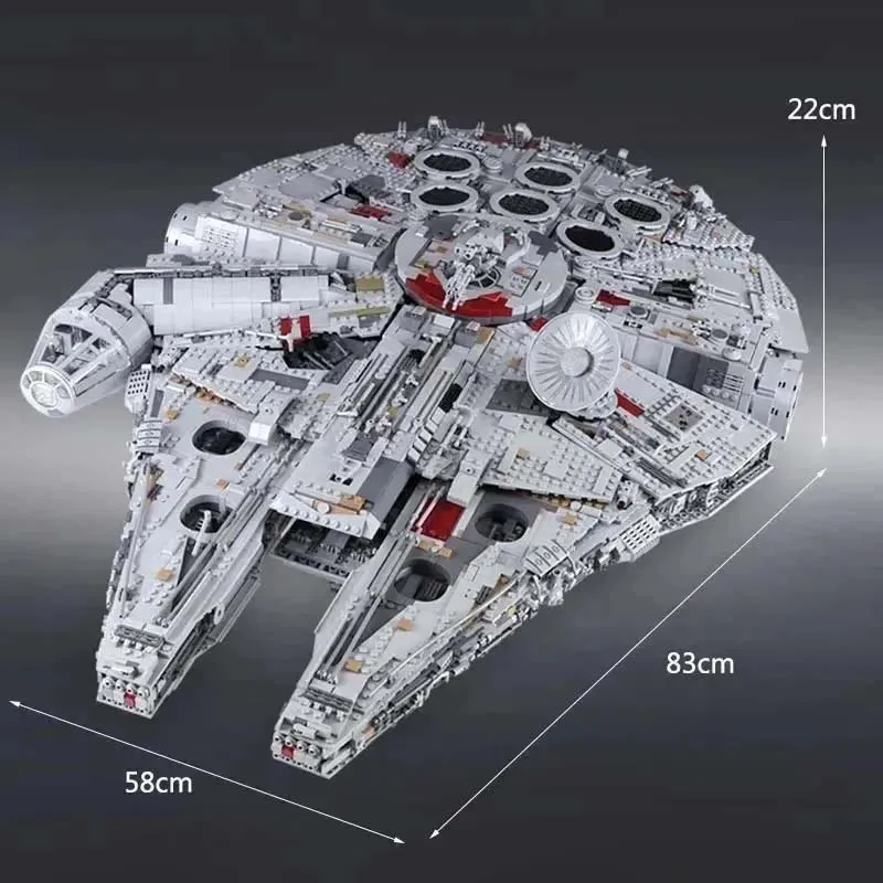 7541 pcs In stock Falcon Ship Building Blocks Bricks Toys Compatible Christmas Birthday Gifts05132 75192