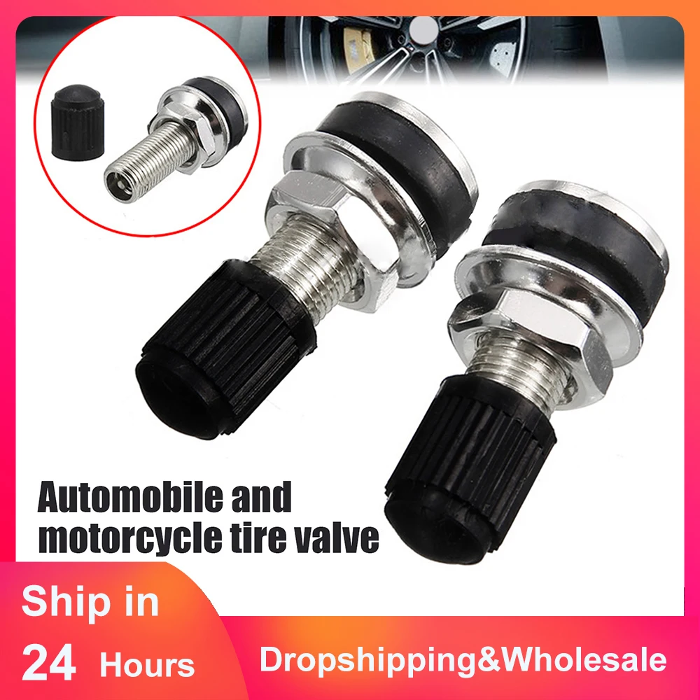 

2pcs Motorcycle Wheel Valve 32mm-Motorbike Scooter Bike Quad Tubeless Mountain Tyre Valve Dustcap General-purpose