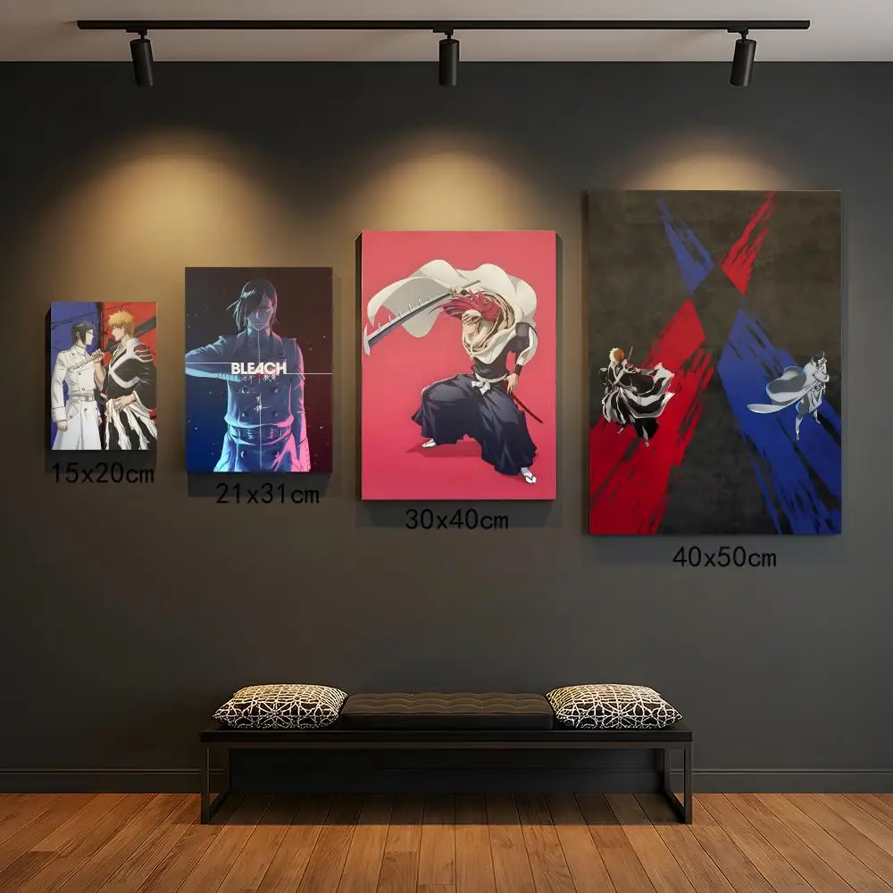 B-Bleach Thousand-Year Blood War Poster, hochwertige, selbstklebende HD-Wanddekoration – zum Abziehen und Aufkleben, rückstandsfrei