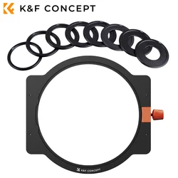 K&F Concept 49/52/58/62/67/72/77/82mm Adapter Rings 100mm Square Filter Holder Aluminum Filter Holder Lens Adapters