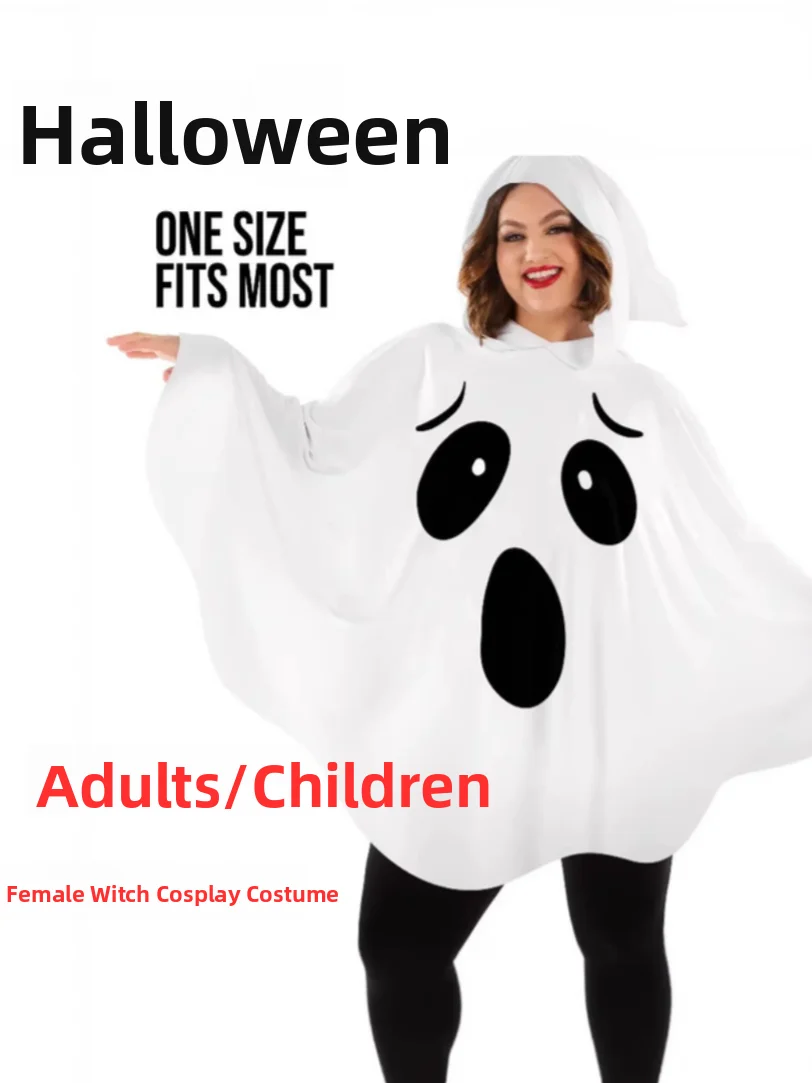 Halloween per bambini adulti Pipistrello bianco Robe Par Performance Costume Elfo Diavolo Strega Cosplay Fem's Faionable School orm