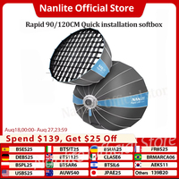 NANLITE Rapid 90/120CM Quick installation softbox Universal Baorong checkpoint photography fill light soft light accessory