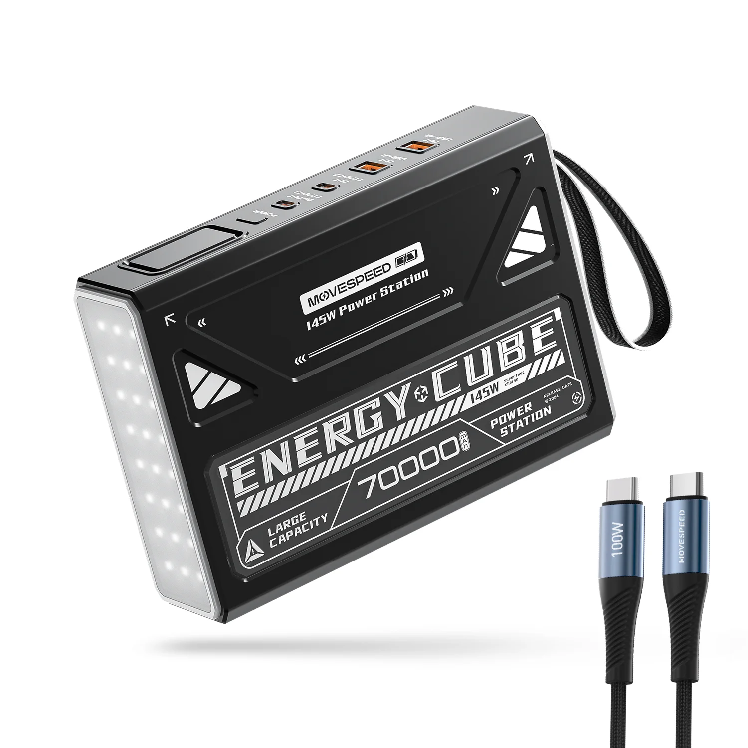 【CCC】MOVESPEED 140W Power Bank 70000mAh Schnellladegerät Tragbarer externer Akku für MacBook Laptop Outdoor Camping Power Station